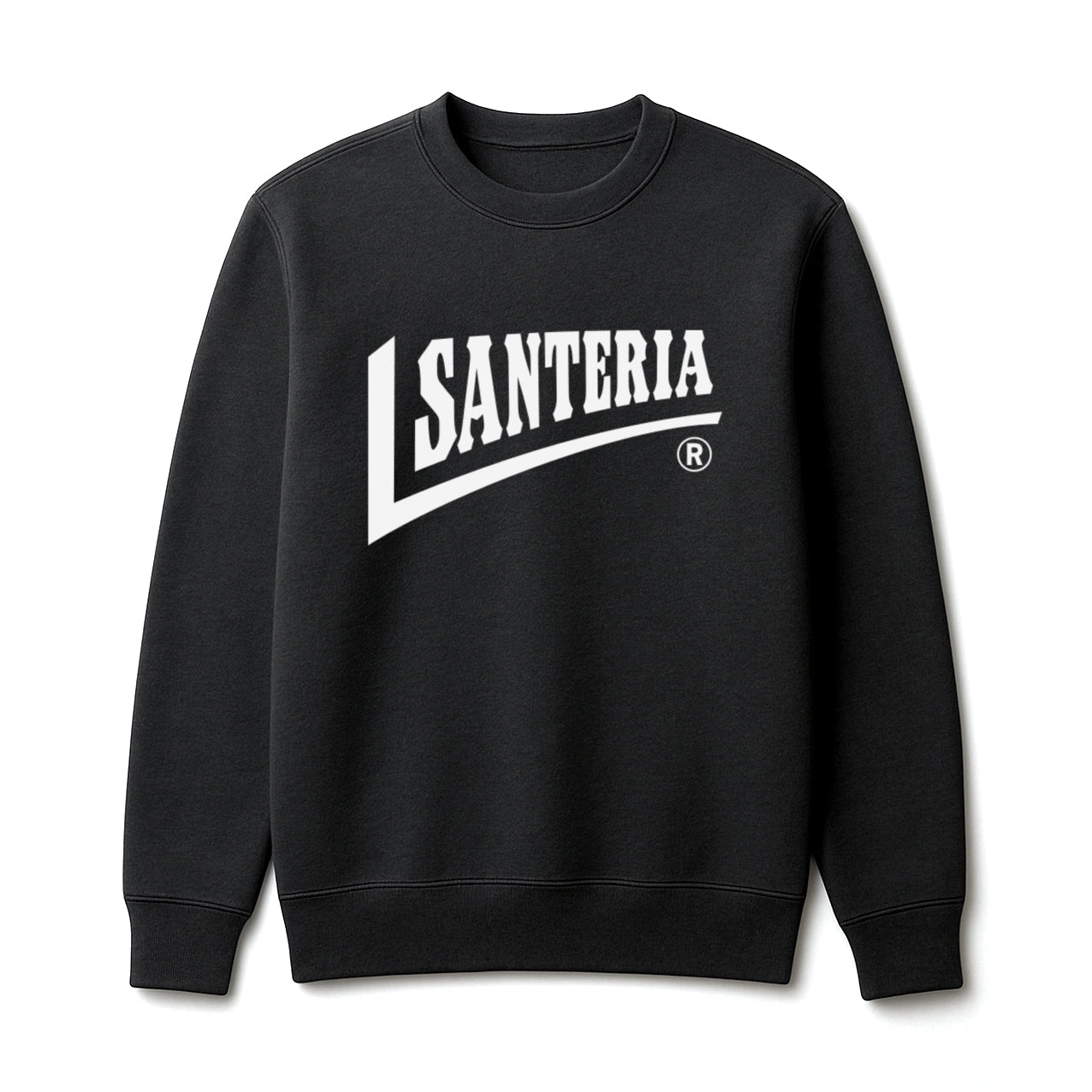 Felpa Santeria NERA con logo FLUO